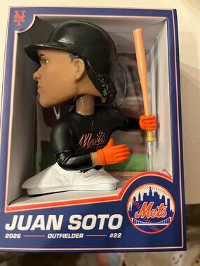 2026 Juan Soto NY Mets Baseball Card Bobblehead Citi Field Outfielder #22  NIB